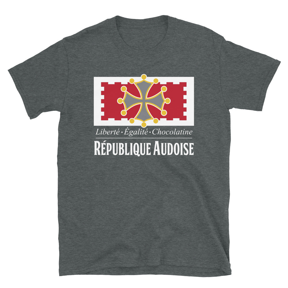 T-shirt Aude bleu marine - Liberté égalité chocolatine