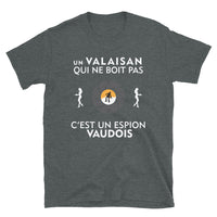 Thumbnail for T-shirt Valais bleu marine - Le gars qui ne boit pas c'est un espion