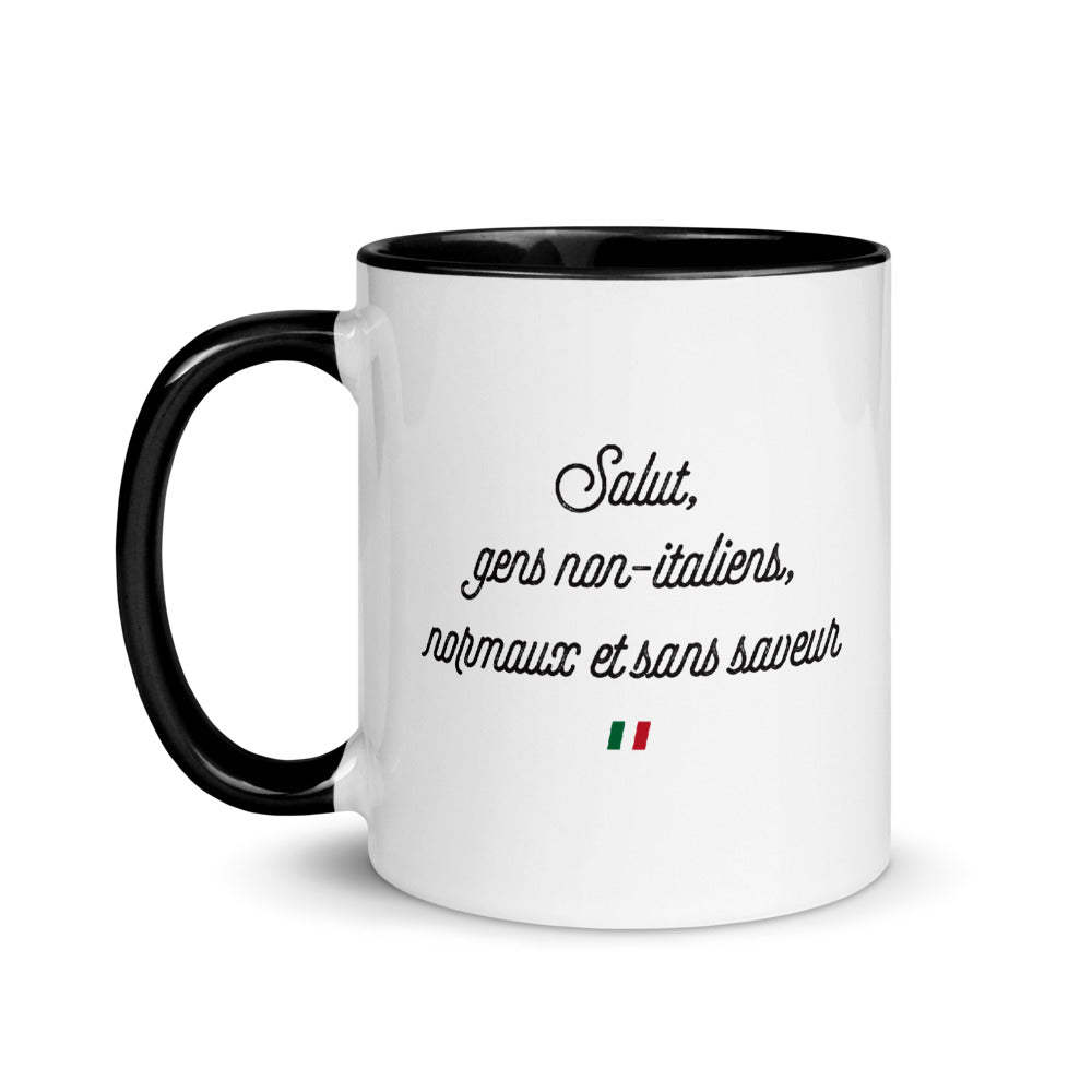 Mug Italie noir - design coloré pour le café