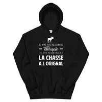 Thumbnail for Chasse à l'orignal Thérapie - Sweatshirth à capuche - Ici & Là - T-shirts & Souvenirs de chez toi