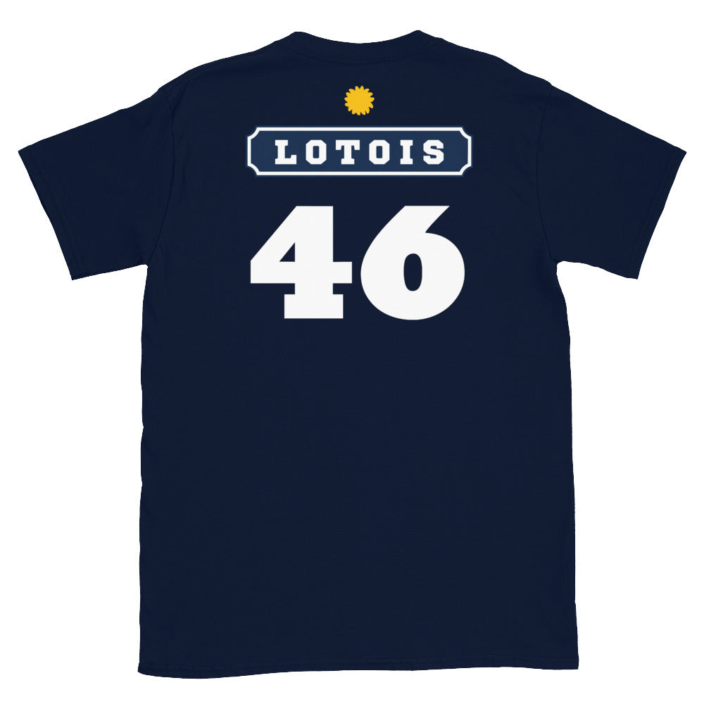 T-shirt Lotois 46 Pastis noir - design humoristique sur le Sud