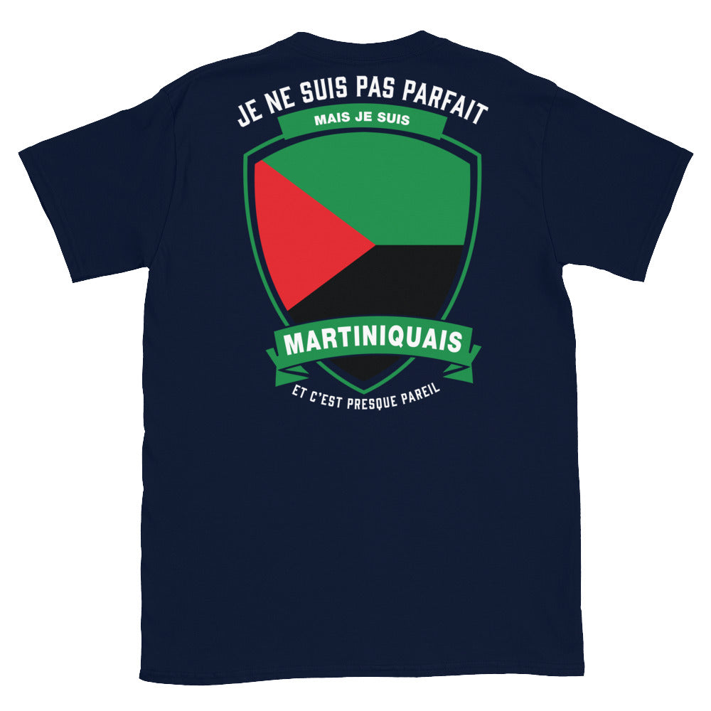 T-shirt Martinique noir dos - Je ne suis pas parfait mais.