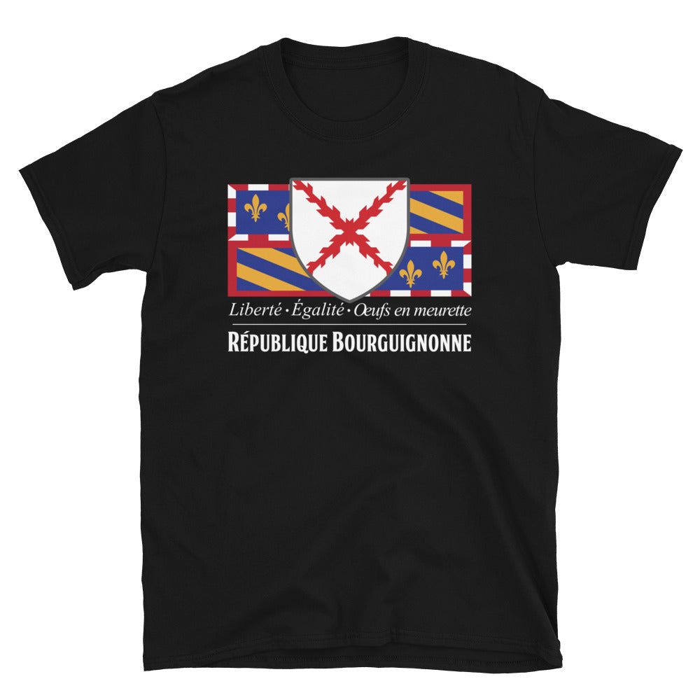 T-shirt Bourgogne noir - Liberté Égalité Oeufs en meurette