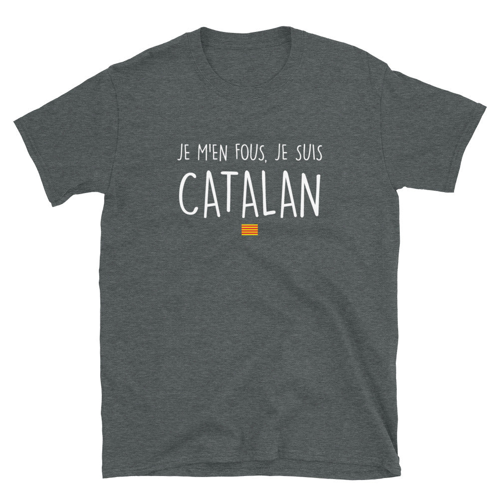 T-shirt Catalan bleu marine dos - Je m'en fous je suis Catalan