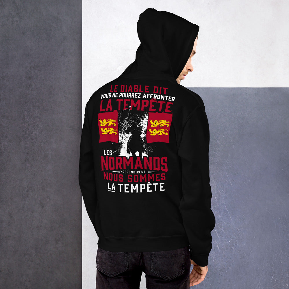 Sweatshirt Normand gris foncé - Tempête Diable avec humour