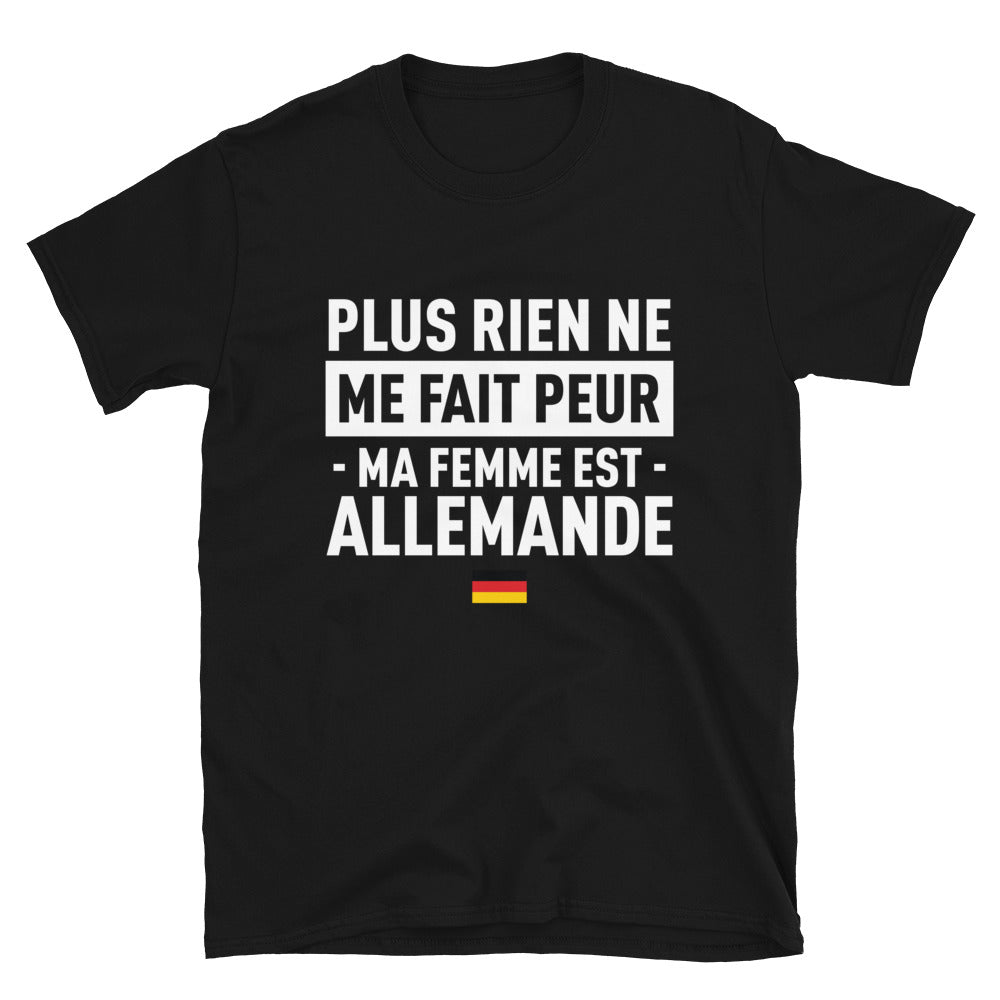 T-shirt Allemagne noir - Ne cherchez plus, ma femme est là
