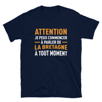Thumbnail for T-shirt Bretagne gris foncé chiné - Je peux parler de la Bretagne à tout moment