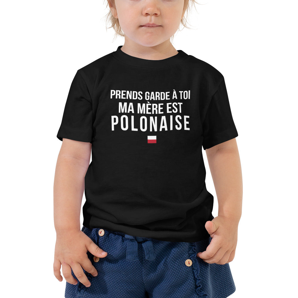 T-shirt Pologne noir dos - Prends garde, ma mère est polonaise