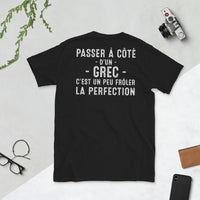 Thumbnail for T-shirt Grèce bleu marine - Frôler la perfection avec humour