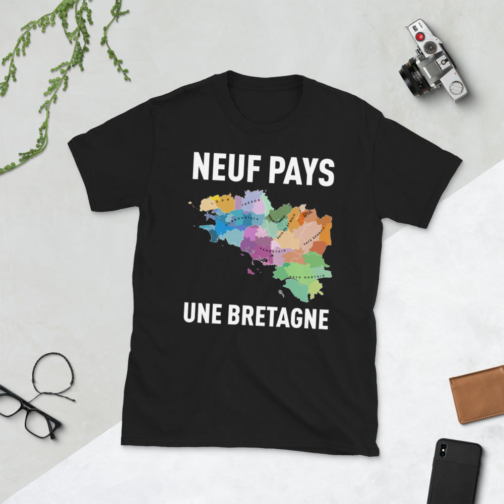 T-shirt Bretagne bleu marine dos - Fierté des Neuf Pays