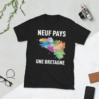 Thumbnail for T-shirt Bretagne bleu marine dos - Fierté des Neuf Pays