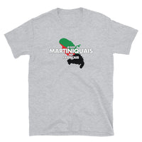 Thumbnail for T-shirt Martinique gris foncé chiné dos - Martiniquais pas Français