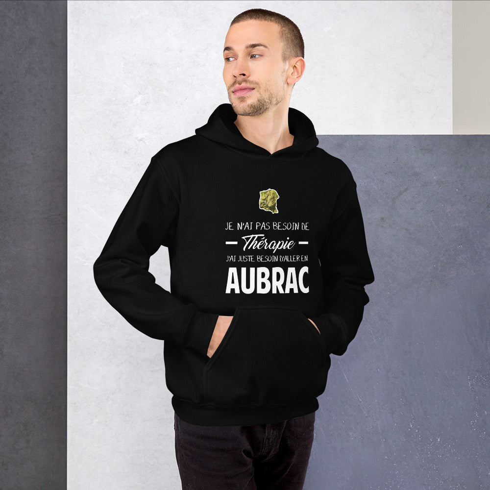 Sweatshirt Aveyron gris sport dos - Thérapie par l'Aubrac humoristique