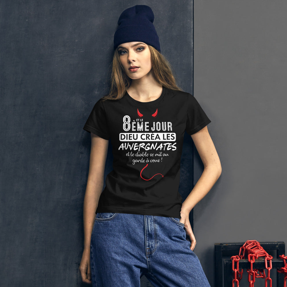 Auvergnates & le Diable T-shirt à Manches Courtes pour Femmes - Ici & Là - T-shirts & Souvenirs de chez toi