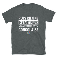 Thumbnail for T-shirt Congo bleu marine - Plus rien ne me fait peur ma femme est