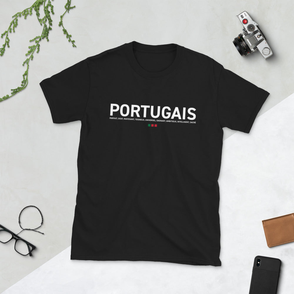 T-shirt Portugal gris foncé - Adjectifs qui font sourire