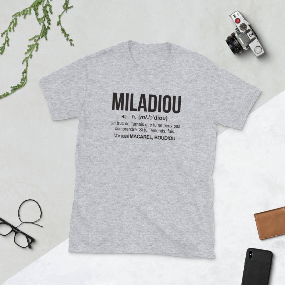 T-shirt Tarnai & Tarnaise gris sport face - Définition Miladiou humoristique