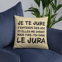 Thumbnail for Tire toi dans le Jura - Franche-Comté - Coussin décoratif et humoristique sur le Jura (marche pour le Jura Suisse) - Ici & Là - T-shirts & Souvenirs de chez toi