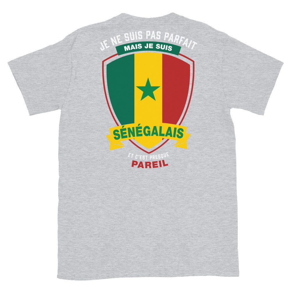 T-shirt Sénégal bleu marine dos - Je ne suis pas parfait mais...