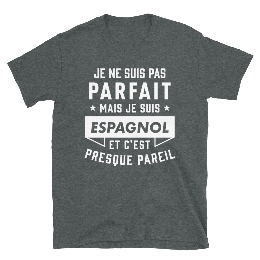 T-shirt Espagne bleu marine - design humoristique sur les origines