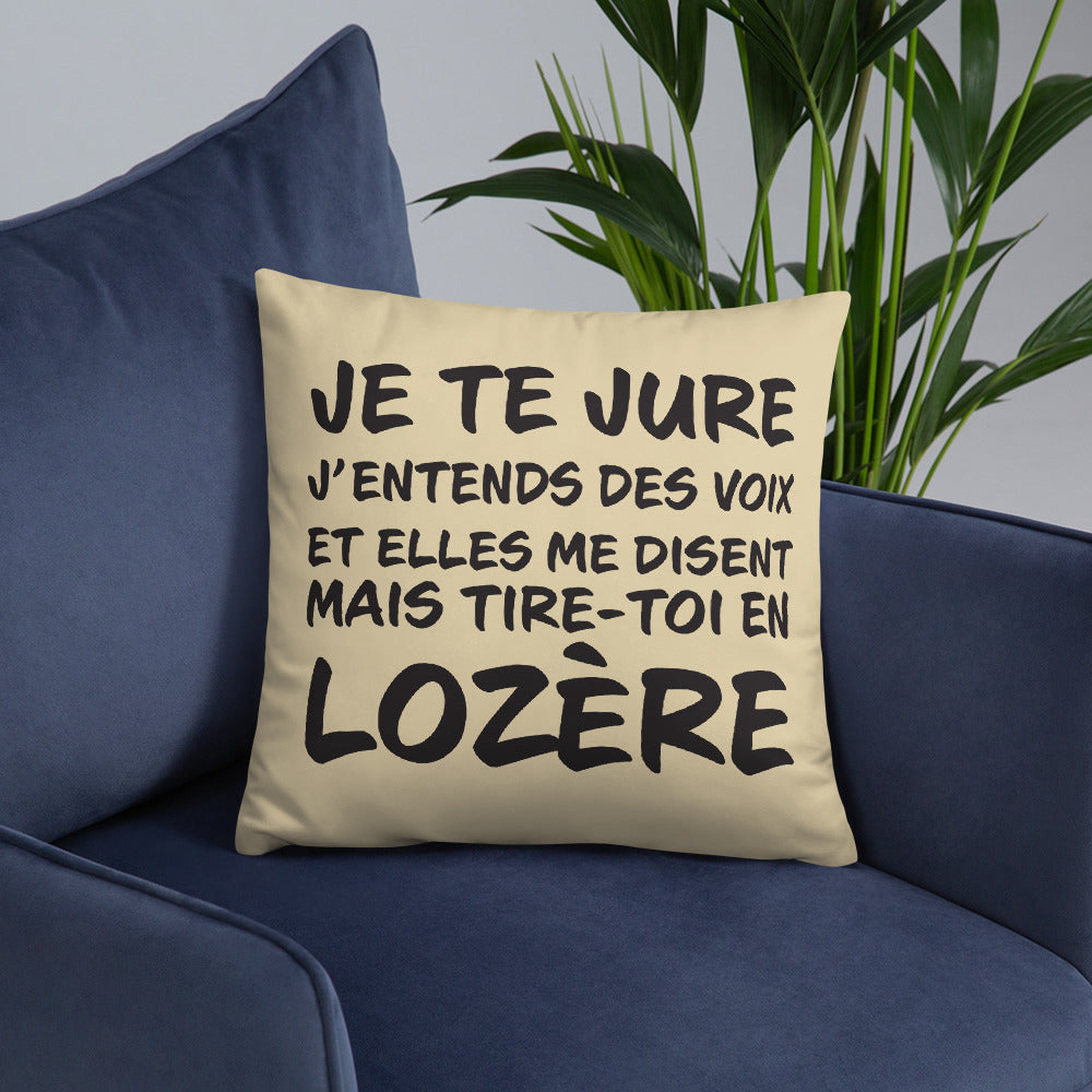 Tire toi en Lozère - Coussin décoratif et humoristique sur la Lozère - Ici & Là - T-shirts & Souvenirs de chez toi