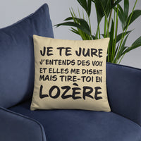 Thumbnail for Tire toi en Lozère - Coussin décoratif et humoristique sur la Lozère - Ici & Là - T-shirts & Souvenirs de chez toi