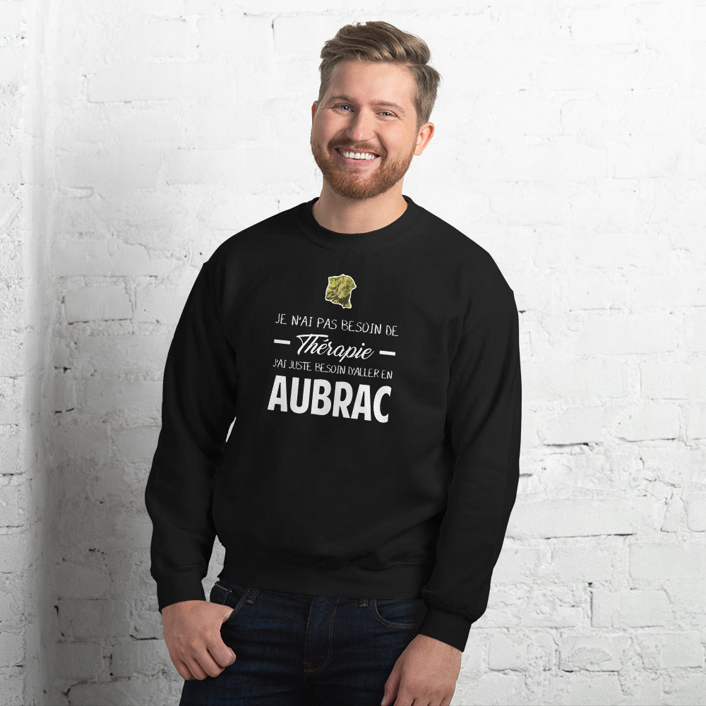 Sweat Aubrac bleu marine - Je n'ai pas besoin de thérapie