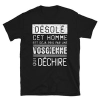 Thumbnail for T-shirt Vosgienne noir - Désolé ce mec est pris par une fille