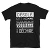 T-shirt Vosgienne noir - Désolé ce mec est pris par une fille