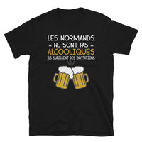 Thumbnail for T-shirt Normands noir - Les Normands ne sont pas alcooliques