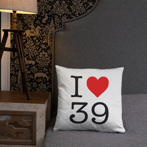 I love 39 Jura NY style - Coussin décoratif - Ici & Là - T-shirts & Souvenirs de chez toi