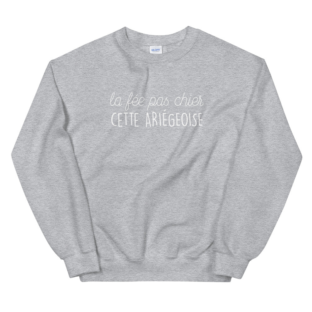 Sweatshirt Ariège noir - fée pas chier cette Ariégeoise