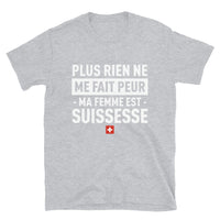 Thumbnail for T-shirt Suisse bleu marine dos - Ma femme est ma force