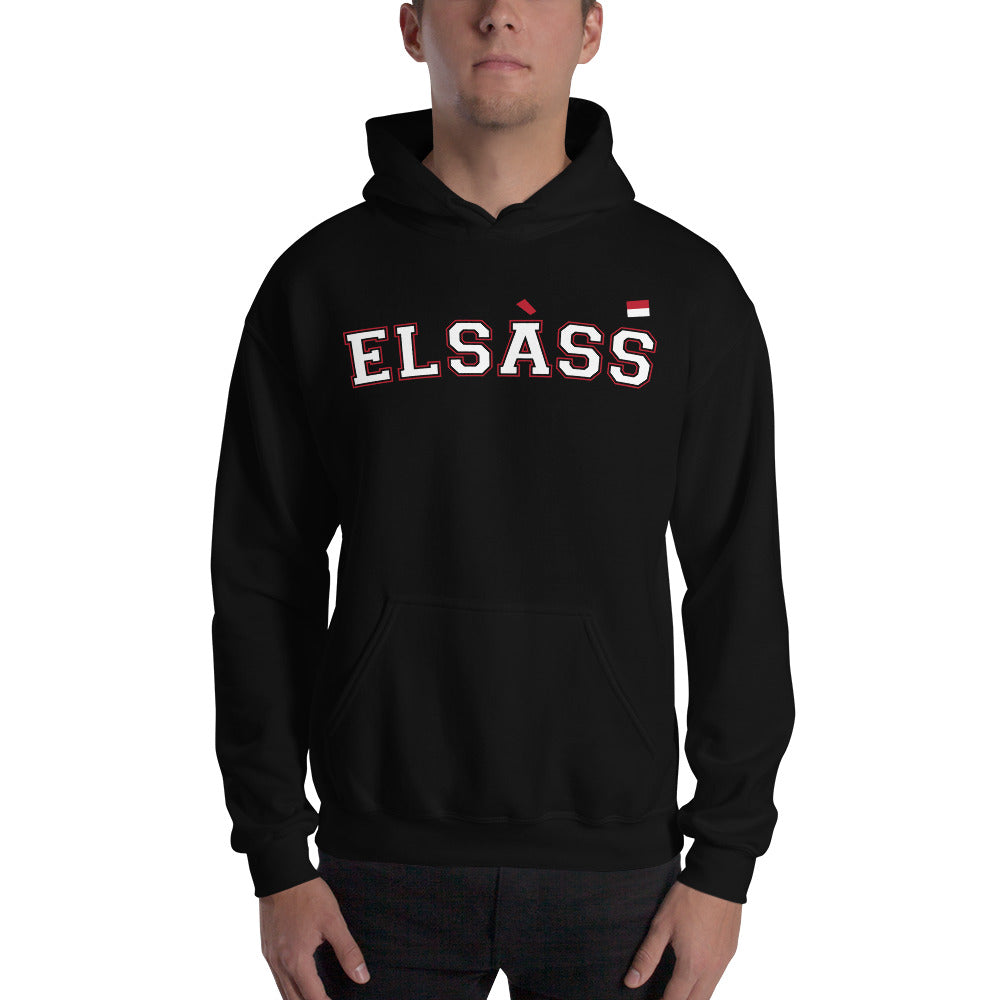 Elsàss - Alsace - sweatshirt à capuche avec drapeau alsacien historique Wiss un Rot - Ici & Là - T-shirts & Souvenirs de chez toi