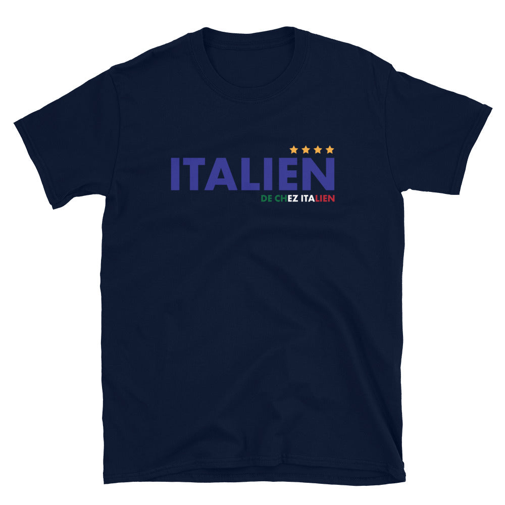 T-shirt Italie noir - Fierté et humour des origines