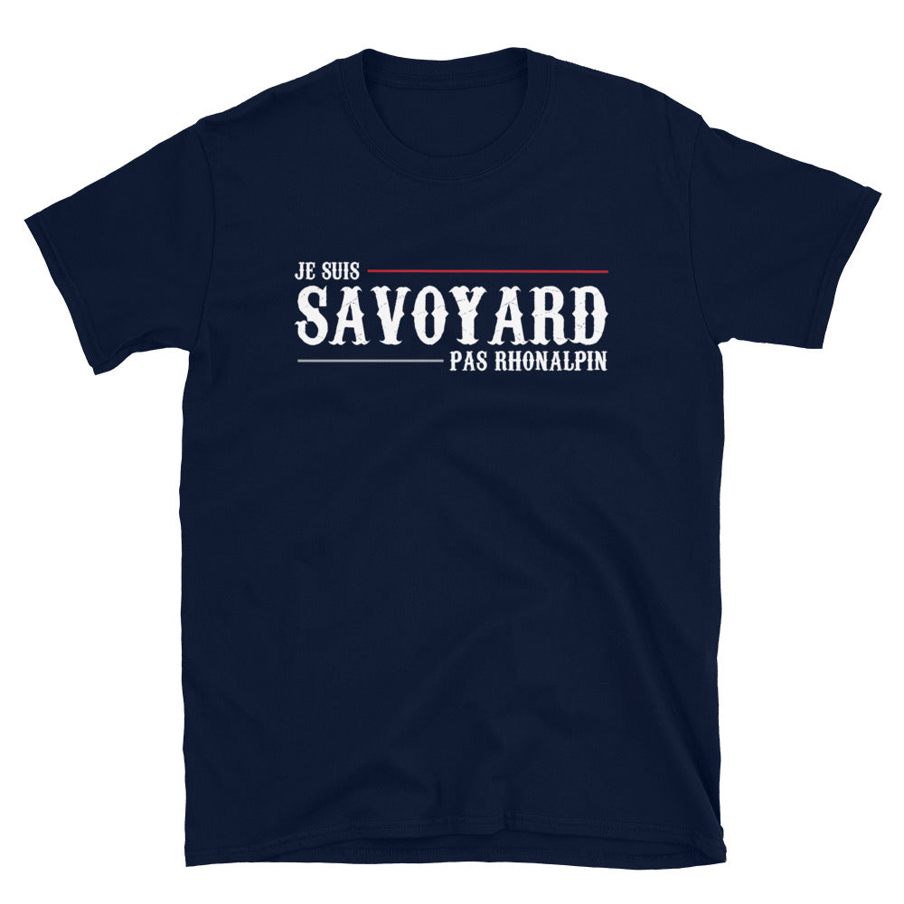 T-shirt Savoyard bleu marine dos - Je suis Savoyard pas
