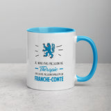 Thérapie Franche-Comté - Mug Couleur intérieure bleue - Ici & Là - T-shirts & Souvenirs de chez toi