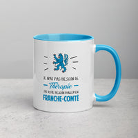 Thumbnail for Thérapie Franche-Comté - Mug Couleur intérieure bleue - Ici & Là - T-shirts & Souvenirs de chez toi