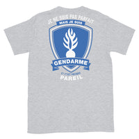 Thumbnail for T-shirt Gendarme bleu marine dos - Je ne suis pas parfait mais je suis Gendarme