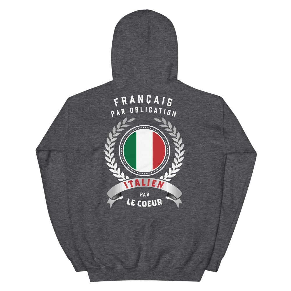 Sweatshirt Italie bleu marine dos - Amour et fierté à chaque port
