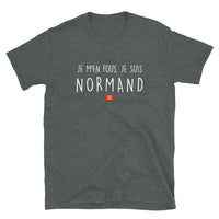 Thumbnail for T-shirt Normand bleu marine dos - M'en fous, je suis Normand