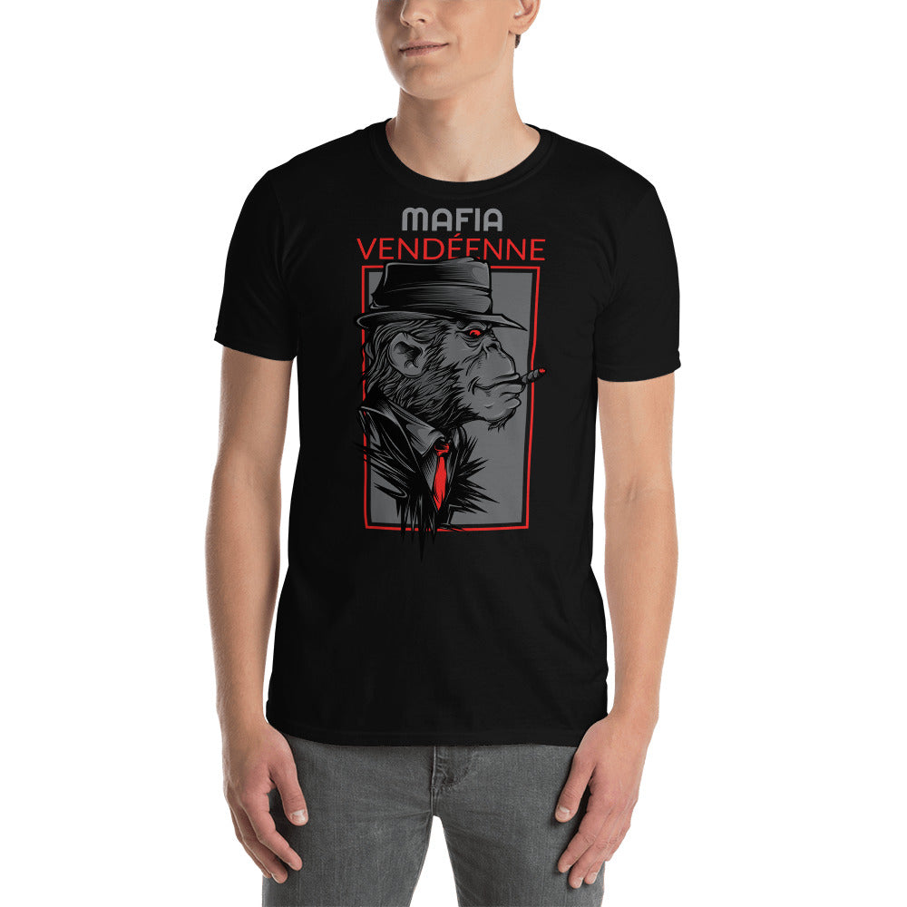 T-shirt Vendée noir dos - Mafia Vendéenne avec humour local