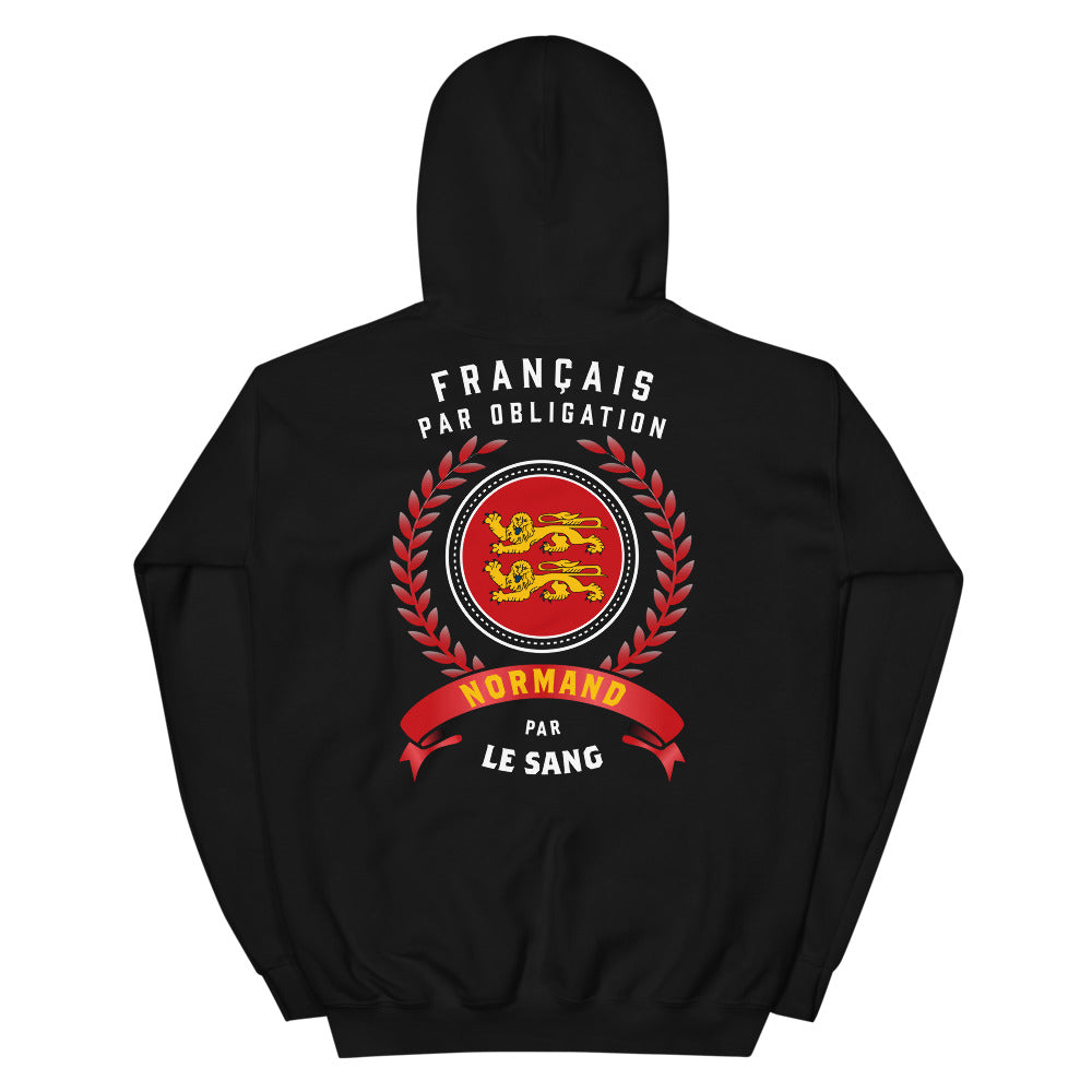 Sweatshirt Normand noir - Français par obligation, normand par le sang