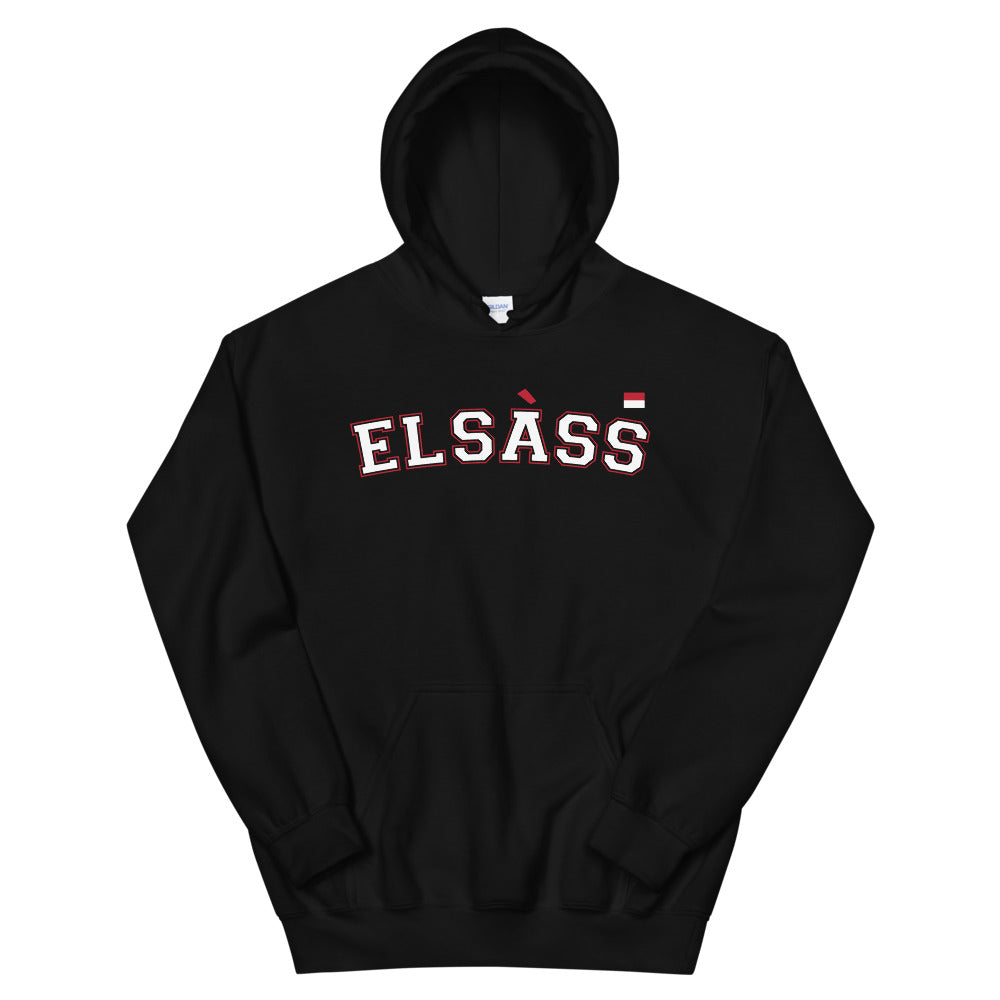 Elsàss - Alsace - sweatshirt à capuche avec drapeau alsacien historique Wiss un Rot - Ici & Là - T-shirts & Souvenirs de chez toi