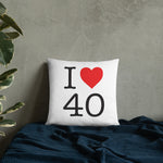 I love 40  Les Landes - NY style - Coussin décoratif - Ici & Là - T-shirts & Souvenirs de chez toi