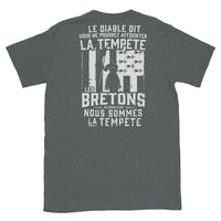 Thumbnail for T-shirt Bretagne gris foncé chiné - Les Bretons, nous sommes la tempête