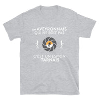 Thumbnail for T-shirt Aveyron gris sportif - Le gars qui ne boit pas c'est un espion