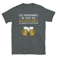 Thumbnail for T-shirt Normands gris foncé chiné - Les Normands ne sont pas alcooliques