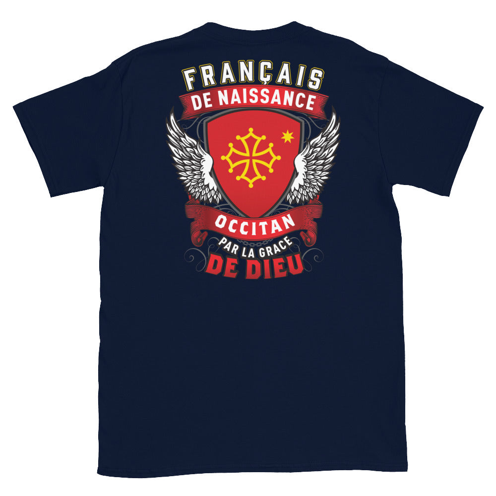 T-shirt Occitan noir dos - Fierté et humour français