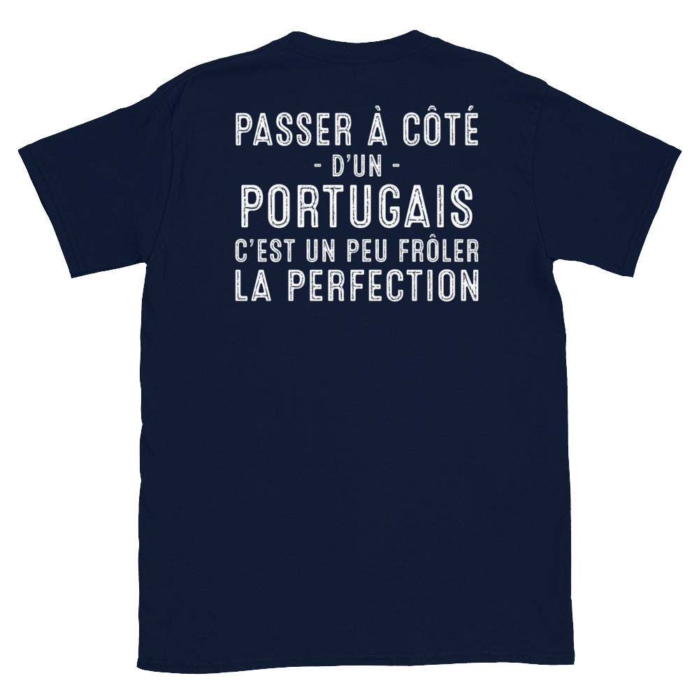 T-shirt Portugal gris foncé - Frôler la perfection avec humour